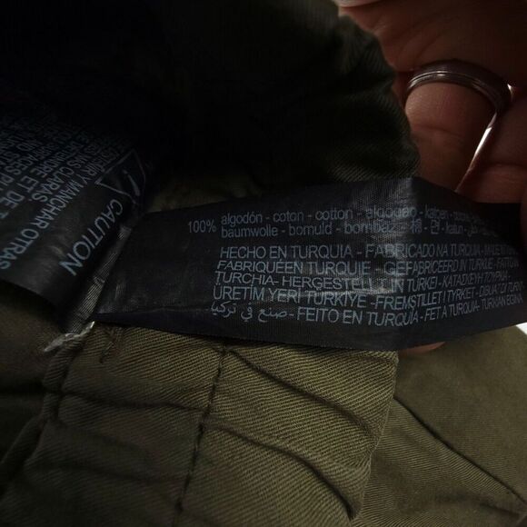 Zara Olive Green Ankle Cropped Pants - Picture 7 of 8